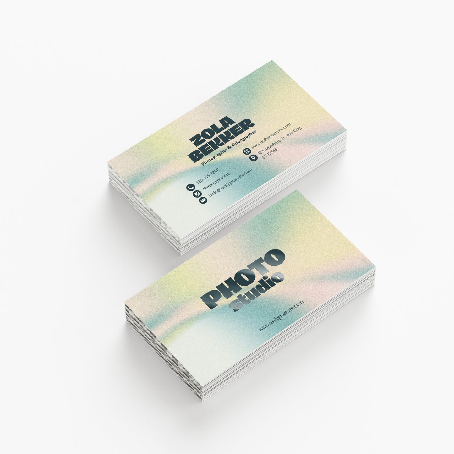 Shiny Accent Business Cards