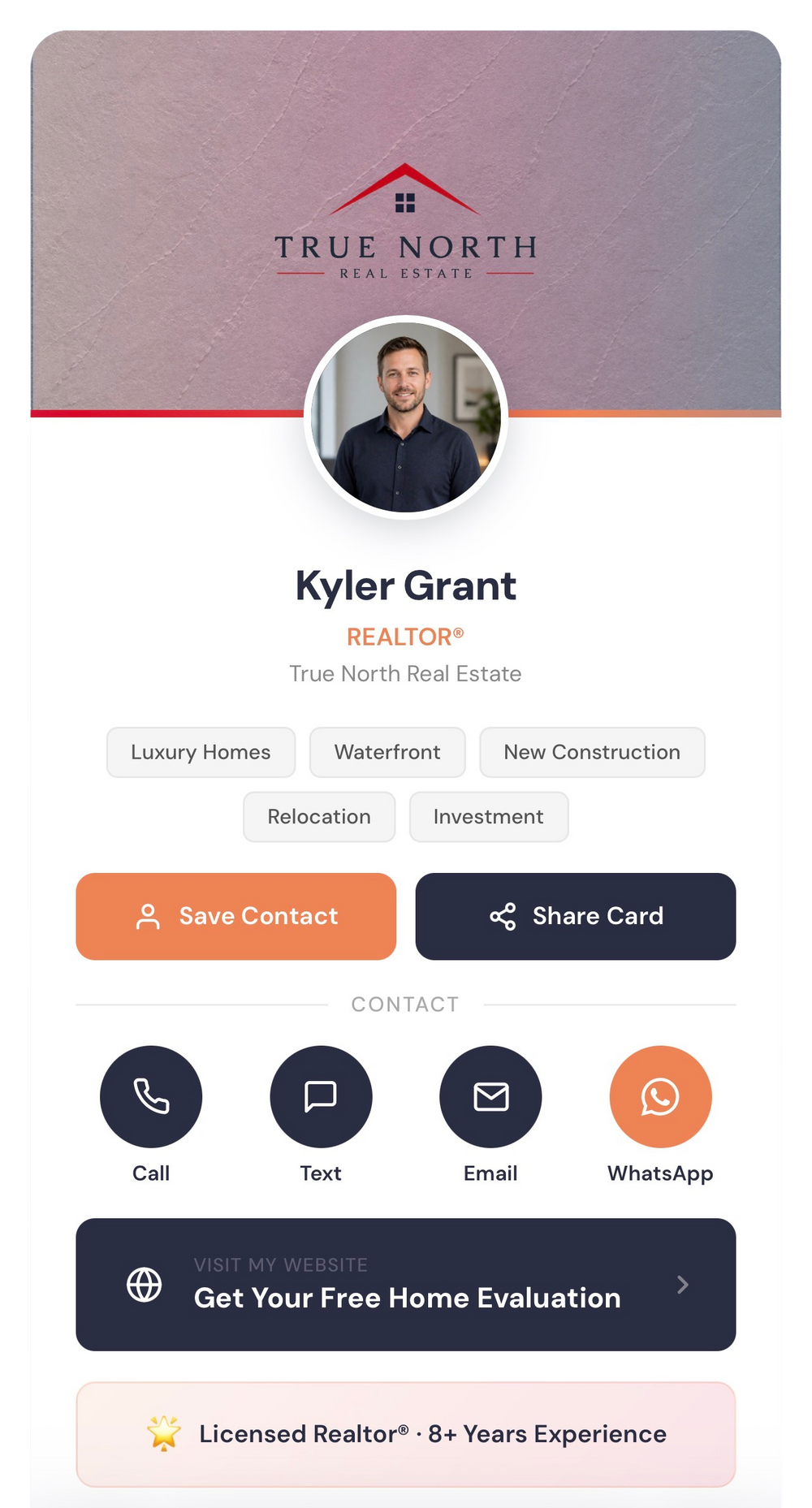 Digital business card mockup
